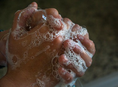 Who has more germs on hands—men or women?