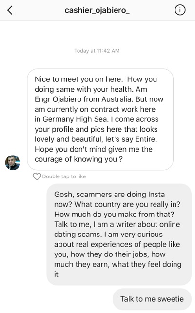 scammers format for dating