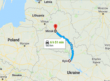 Kiev to Minsk return trip, costs, tickets, prices.