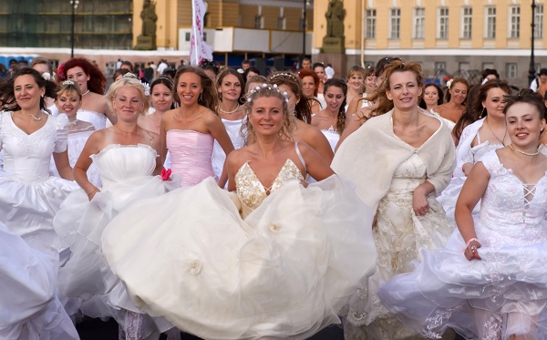 Russia, parade of brides.