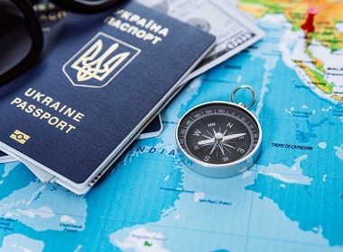 Ukraine, passport, travel. 